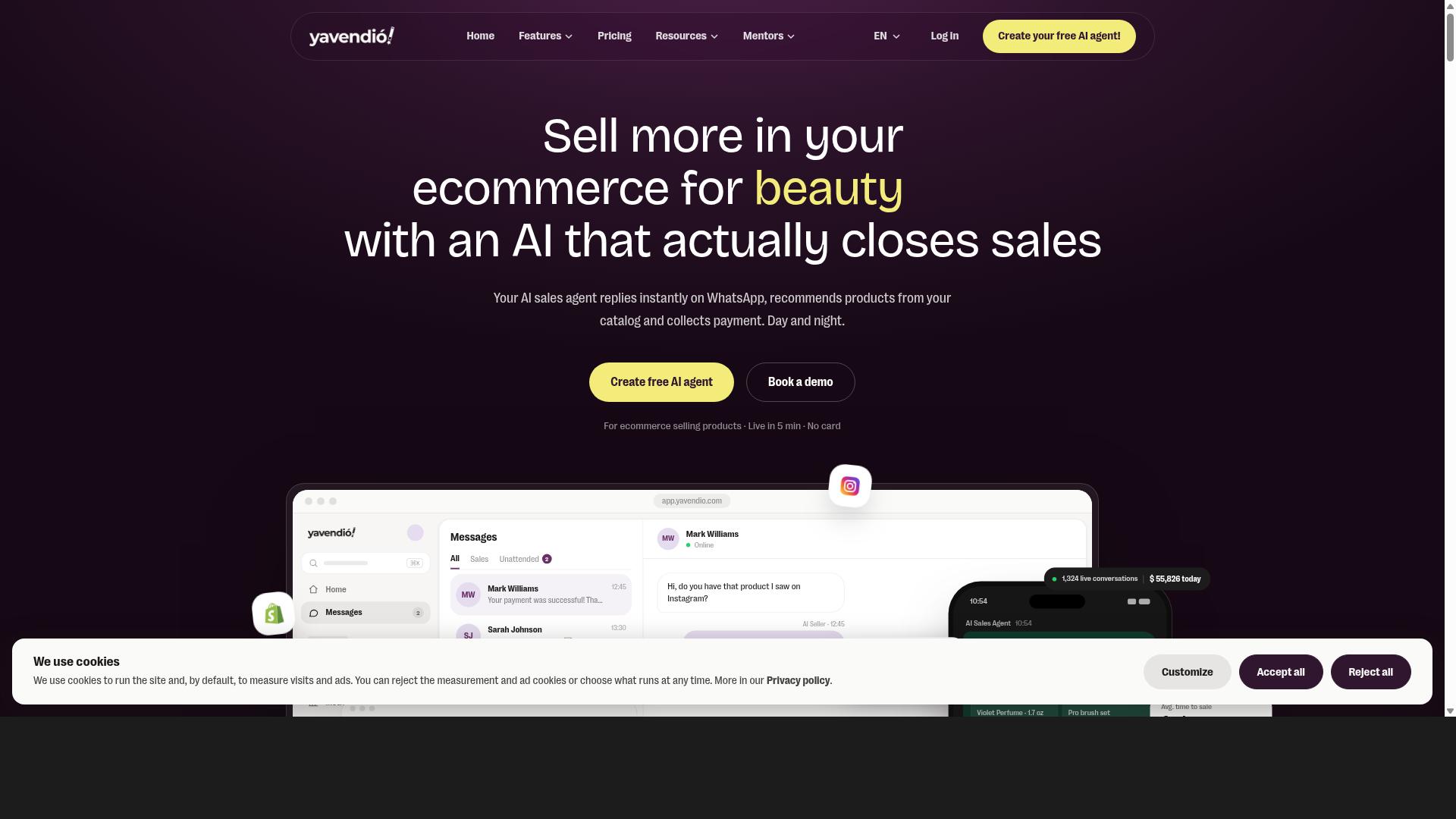 Com.bot for WhatsApp Lead Generation in 2026 website
